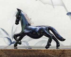 รูปปั้นม้าแก้วเป่ามือจากมูราโน สีดำ งานศิลปะตกแต่งธีมสัตว์ - Product Image 5