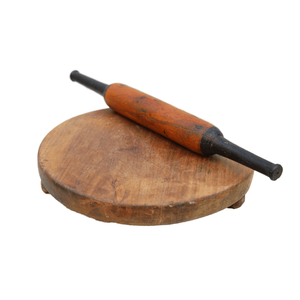 Tabla de amasar y rodillo de madera maciza hechos a mano para masa, pan, repostería, pizza y galletas. - Product Image 5