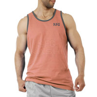 Desain Klasik Nyaman Bernapas Kasual Tank Top Pria Tanpa Lengan Rompi Katun Cocok untuk Olahraga Lari Yoga