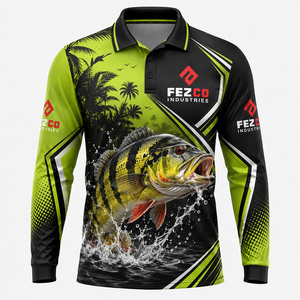 Custom Quick Drying Sublimation Fishing Jersey Uv Anti Shirts <b>Men</b> Upf 50+ Long Sleeve Fishing Polo Shirts for Adult - Product Image 5