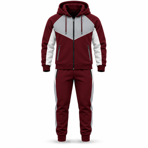 Survêtement d'hiver haut de gamme pour hommes, vêtements de sport personnalisés, ensemble de survêtement en polaire chaud, fabricant en gros - Product Image 2