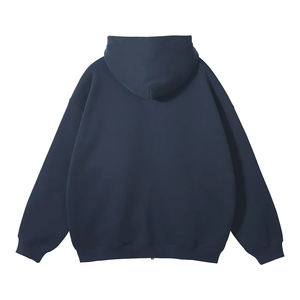 Sweat-shirts en coton épais pour hommes et femmes, coupe oversize, à fermeture éclair, style vintage, avec impression en relief personnalisée - Product Image 2