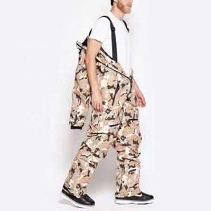 Men's Camo Print Snowboard Jumpsuit Hooded Waterproof One Piece <b>Ski</b> Suit Synthetic Insulation Outdoor Wear - Product Image 6