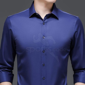 เสื้อเชิ้ตแฟชั่นลำลองคุณภาพดีที่สุดสำหรับผู้ชาย ผ้าฝ้าย 100% รับทำโลโก้ ขายส่ง - Product Image 5