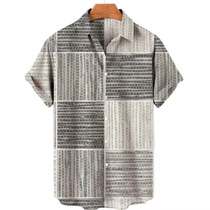 Camisa Hawaiana de Manga Corta para Hombre, Personalizada con Estampado Geométrico 3D Creativo, Estilo Moderno y Casual de Alta Calidad - Product Image 3