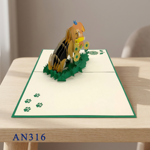Tarjetas Pop-up 3D Personalizadas de Papel Vietnamita al por Mayor, Estilo Bebé Niña, Cachorro, Ángel, Hechas a Mano, Corte Láser, Offset, Tamaño Universal, Todos los Colores - Product Image 6