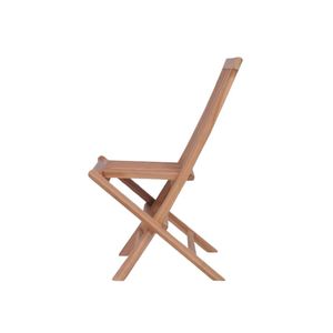 Chaise de jardin pliante de luxe en bois de teck massif avec dossier à lattes pour patio, bistro, siège de salle à manger extérieure, mobilier de jardin - Product Image 4