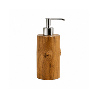 Ensemble d'accessoires de salle de bain ARTERRA Premium, moderne, écologique, en teck massif, imperméable et durable, avec distributeur de savon, pompe à lotion et brosse de toilette - Product Image 4