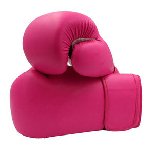 Gants d'entraînement de boxe personnalisés en similicuir rose de haute qualité avec maille respirante anti-humidité pour la fermeture - Product Image 1