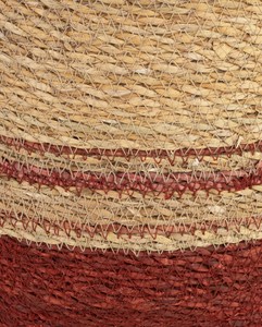 Cesta de Mimbre Hecha a Mano para Plantas, con Rayas Rojas Naturales, Rústica, para Interiores, Maceta para Decoración del Hogar - Product Image 4