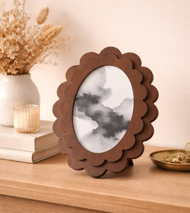 Cadre photo rectangulaire personnalisable en bois artisanal, écologique, non toxique et léger - Product Image 4