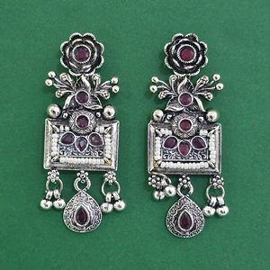 Boucles d'oreilles de luxe en perles oxydées avec placage oxydé 811308 - Product Image 6