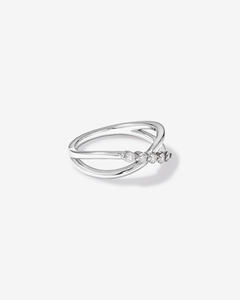 Anillo Cruzado con Diamante Cultivado en Laboratorio de 0.20 Quilates, Anillo de Boda para Mujer en Oro, Chapado en Rodio, Joyería Fina Clásica Minimalista - Product Image 3