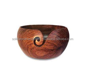 Best Selling Customize Handmade Wooden Yarn <b>Bowl</b> Wool <b>Bowl</b> Yarn Holder Wooden <b>Bowl</b> for <b>Knitting</b> - Product Image 6