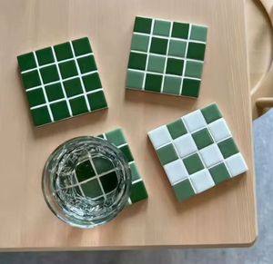 Ensemble de sous-verres en mosaïque faits à la main TCE, vaisselle décorative haut de gamme, sous-verres résistants à la chaleur pour la maison, le bureau, les cadeaux et les fournitures en gros - Product Image 1