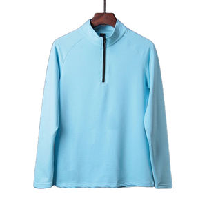 Sudaderas con media cremallera personalizadas al por mayor para hombre, con cuello alto, tipo jersey, para golf y ropa deportiva. - Product Image 1