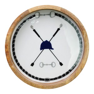 Bandeja de Servicio Ecuestre con Diseño de Bocado de Caballo y Casco de Equitación, Marco de Madera, Plato Decorativo Redondo para Servir Aperitivos y Bebidas - Product Image 6