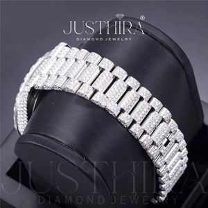 Hot sale Custom Logo Moissanite <b>Diamond</b> <b>Watch</b> End Luxury Wristwatch with Full Stone Setting for Unisex Available At Best Price - Product Image 6