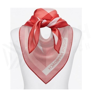 North Approach Women's Square Silk Scarf Geometric Print Elegant Multi-Functional Fashion Accessory All Seasons - Product Image 4