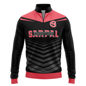 Sudadera con media cremallera de algodón esencial de alta calidad para hombre, fabricada por un fabricante de ropa de marca, con estampado serigrafiado para gimnasio. - Product Image 1