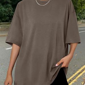 Haut de yoga à manches courtes pour femmes, personnalisé, doux, vente en gros, t-shirt de sport pour filles, nylon, élasthanne, vêtements de sport actifs, tee-shirt 2115 - Product Image 5