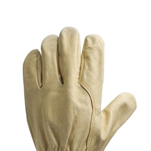 Gants de sécurité en cuir de porc et de chèvre, gants de travail protecteurs pour conducteurs avec manchette élastique et dos en coton - Product Image 2