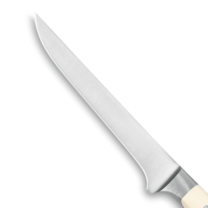 Couteaux à désosser professionnels de 5 pouces en acier inoxydable, lame incurvée tranchante avec manche ergonomique en ivoire blanc à triple rivet pour la viande - Product Image 4