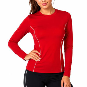 Sportswear Athletic Compression Women Sweat-Wicking <b>Long</b> <b>Sleeve</b> Shirt Casual Outdoor Fitted Tight Knitted Workout Shirt - Product Image 4