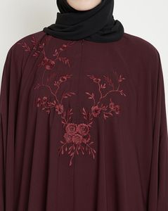 Best Quality Women Abaya Kaftan Dress Handmade Turkish Floor Length Long Sleeve Soft Breathable Polyester Floral Loose Fit - Product Image 3