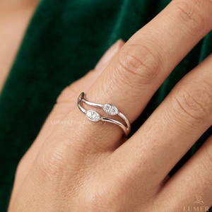 Fashion Open Design Diamond <b>Ring</b> <b>925</b> Sterling <b>Silver</b> Jewelry for Women Luxury Minimalist - Product Image 5