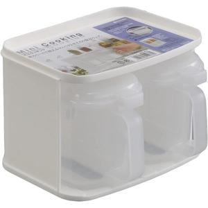 Inomata Mini bottiglia bianca di condimento da cucina per la conservazione e l'organizzazione - Product Image 1