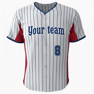 Camiseta de Béisbol Personalizada, Uniforme de Equipo con Impresión por Sublimación, Camiseta Deportiva Transpirable de Poliéster con Logotipo y Número, Fabricante OEM - Product Image 1