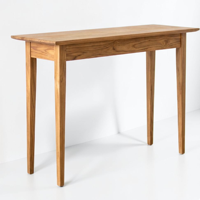Table console étroite en teck massif durable OEM, style nordique moderne, pour salon, entrée, bureau, design personnalisé, longue et étroite
