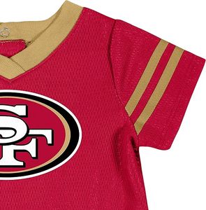 Vestido Jersey para Bebé Niña de los San Francisco 49ers, Rojo y Dorado, Logotipo Bordado, Ropa Deportiva de Poliéster - Product Image 5