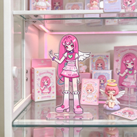 Figurine de personnage de dessin animé en acrylique personnalisée, support de présentation pour fille anime, décoration de bureau, figurine de collection, usine OEM ODM