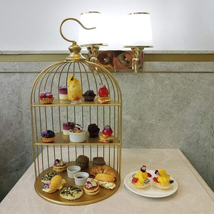 3- Tier Cupcake <b>Stands</b> Iron <b>Bird</b> Cage Dessert Display <b>Stand</b> Snack Plate Cupcake Tower for Cheese Cake Cookie Cake <b>Stand</b> - Product Image 6