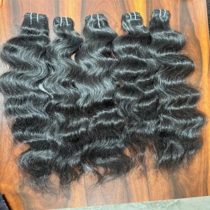 Extensiones de Cabello Remy Indio Crudo al por Mayor de Proveedor de India, Extensiones de Cabello con Cutícula Alineada en Color Claro, Cabello Indio Crudo - Product Image 1