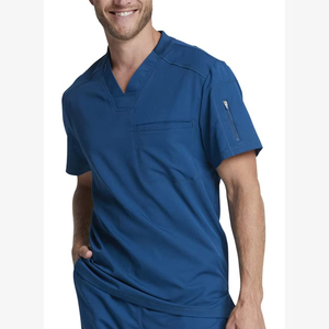 Ensembles de blouses médicales de luxe unisexes pour hôpital, 100 % coton, détection des aiguilles, fusion sans couture - Product Image 3