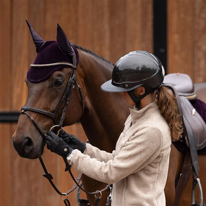 Labino Industries Premium Quality Handmade Equestrian <b>Fly</b> Veil Ear <b>Net</b> Bonnet Breathable Western Mesh Polyester/Spandex for - Product Image 6