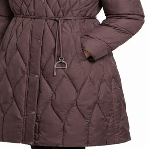 Manteau d'hiver long matelassé pour femme avec capuche, veste respirante rembourrée en coton épais, service OEM - Product Image 6