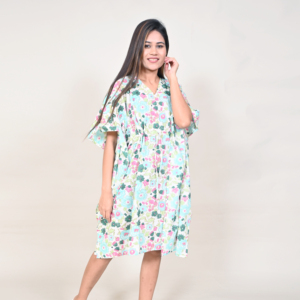 Women's Lady's Floral Print V-Neck <b>Loose</b> Bohemian Midi <b>Dress</b> with Flutter Sleeves Breathable Cotton Casual Summer XS - Product Image 1
