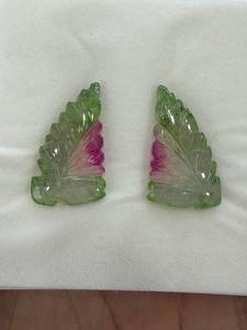 Sculptures synthétiques en bio-tourmaline, pierre précieuse tourmaline pastèque - Product Image 3