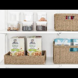 Rustic <b>rectangular</b> seagrass <b>basket</b> Handmade <b>Storage</b> <b>Basket</b> Wholesale eco-friendly Made in Vietnam - Product Image 3