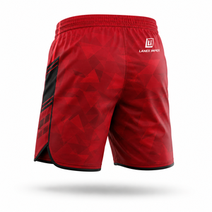 Shorts de Playa Rojos de Secado Rápido Personalizados para Hombre |   Trajes de Baño Sublimados |   Traje de Baño Ligero de Poliéster con Cordón Elástico - Product Image 3