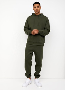 Sudadera con capucha y logotipo personalizado para hombre, conjunto deportivo de dos piezas, chaqueta deportiva, chándal holgado, chándal transpirable de secado rápido para primavera - Product Image 2