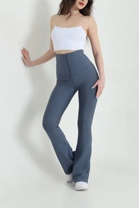 Meilleures ventes Leggings de fitness et de yoga personnalisés pour femmes, taille haute, couleur unie, longueur intégrale, simples, respirants, séchage rapide, grandes tailles - Product Image 2