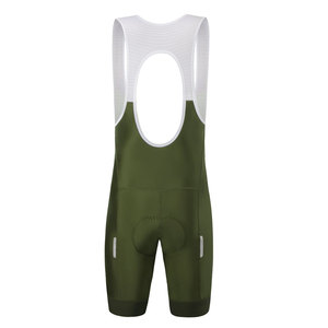 Cuissard de cyclisme pour homme vert olive avec dos blanc – Tenue de performance pour le vélo - Product Image 3