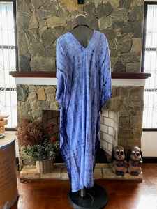 เดรสคาฟทันผ้าเรยอนย้อมสีแบบญี่ปุ่นไซส์พลัส ทรงหลวมพลิ้วใส่สบาย เหมาะสำหรับใส่ไปเที่ยวพักผ่อน - Product Image 2