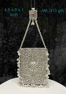Women's Brass Mobile Phone Carry Purse Sling <b>Bag</b> with Floral Filigree Carving Engraved Design Chain Strap Evening Party Use - Product Image 4