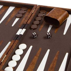 Jeu de Backgammon et d'Échecs Classique Éducatif Pliable Personnalisable en Cuir Durable pour Enfants et Adultes, Jeu de Divertissement en Plein Air - Product Image 4